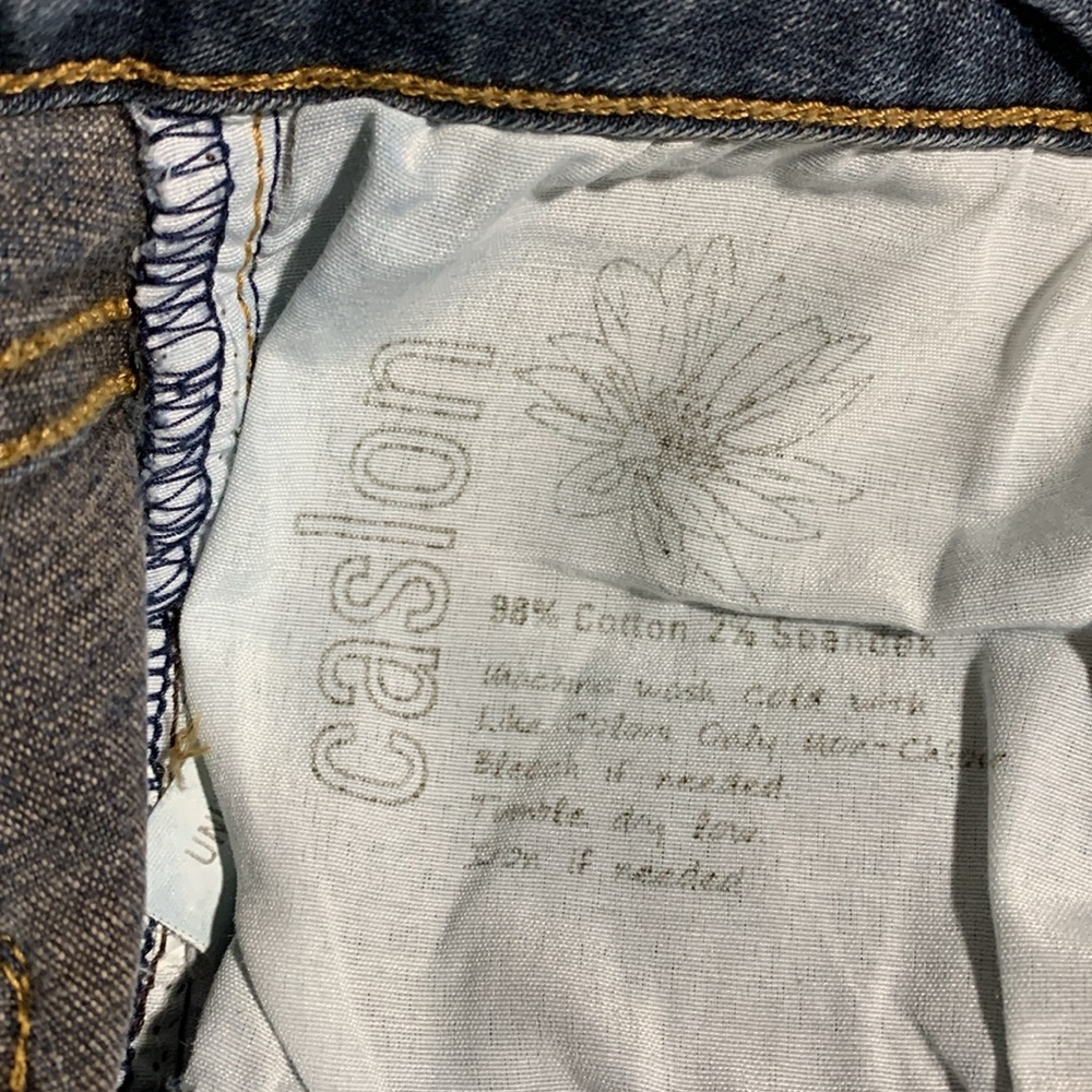 Caslon Jeans 10 Blue Stretch Straight Mid Rise 5-Pockets Cotton Spandex - Picture 15 of 16